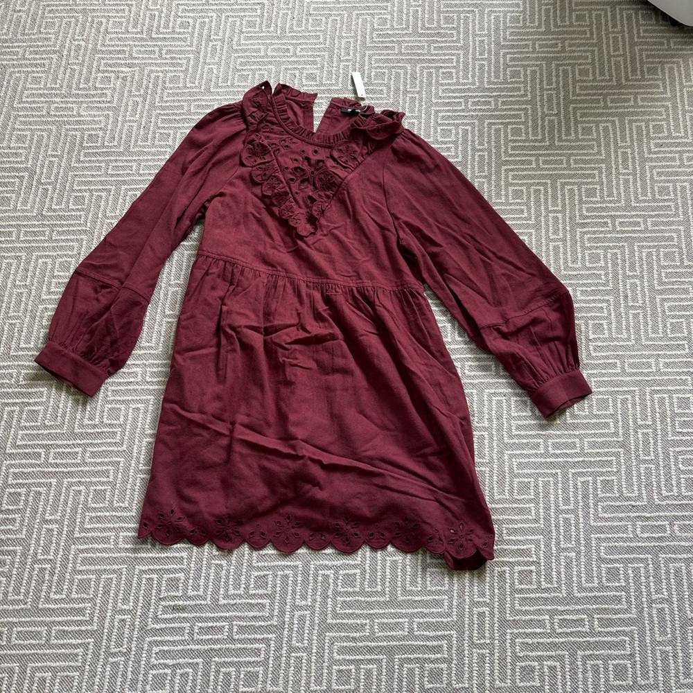 Burgundy Madewell Mini Dress